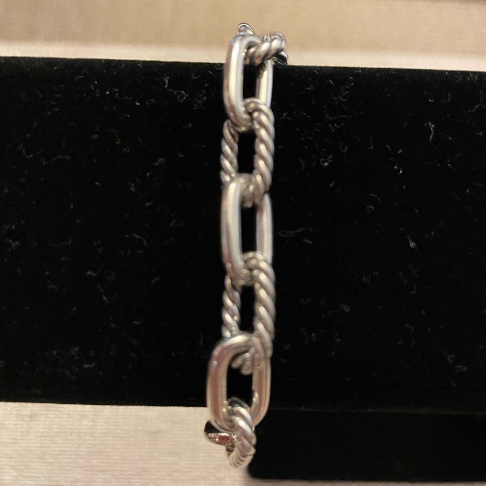 David Yurman Silver Chain Link Bracelet - Picture 2 of 6